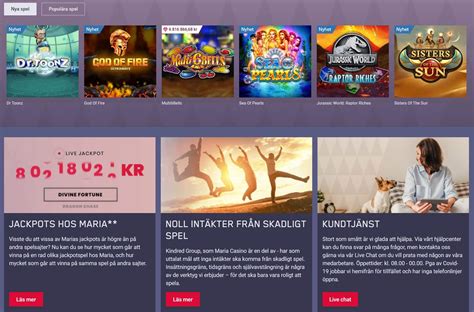 Få 100 cash free spins som ny kunde hos Maria Casino.